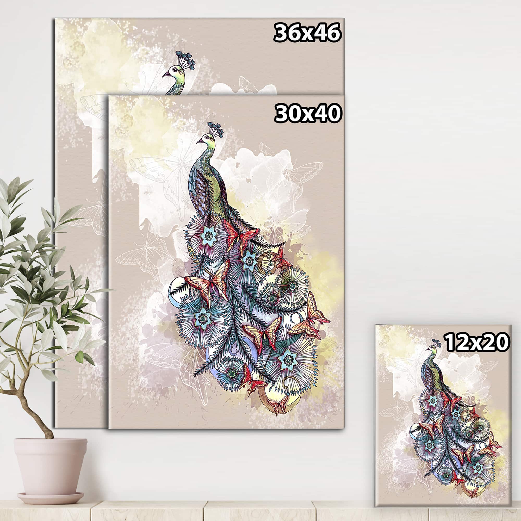 Designart - Butterfly Peacock